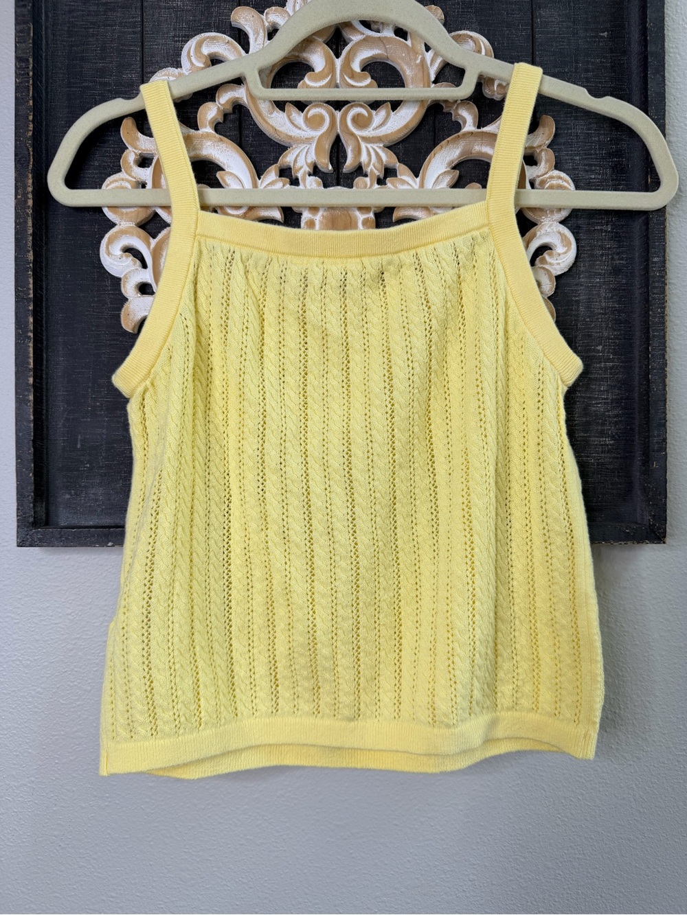 GAP 100% Cotton Yellow Knit Camisole Tank